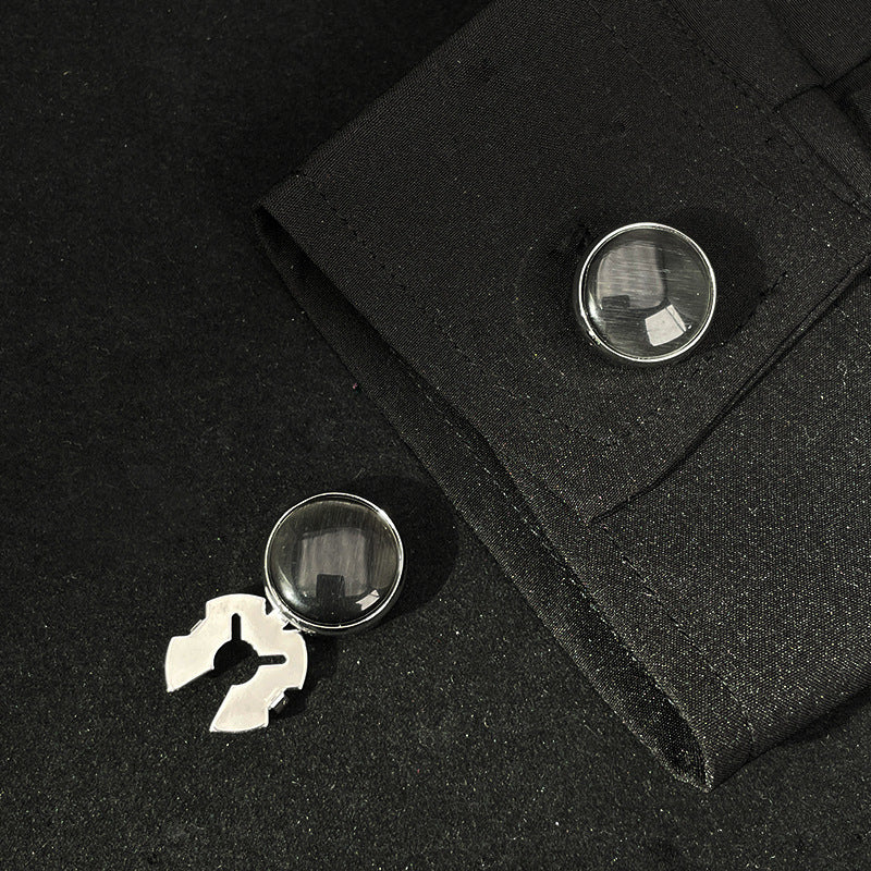 Classic Geometric Round Cufflinks