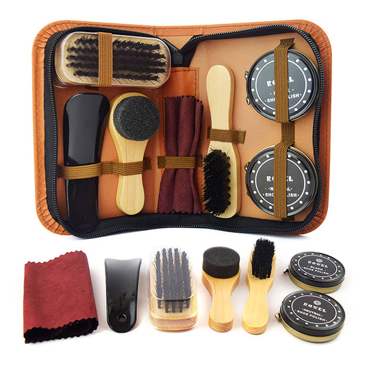 Shoe Polish Kit Leather Bag