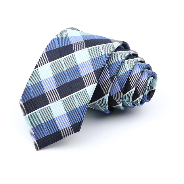 Casual Skinny Plaid Tie