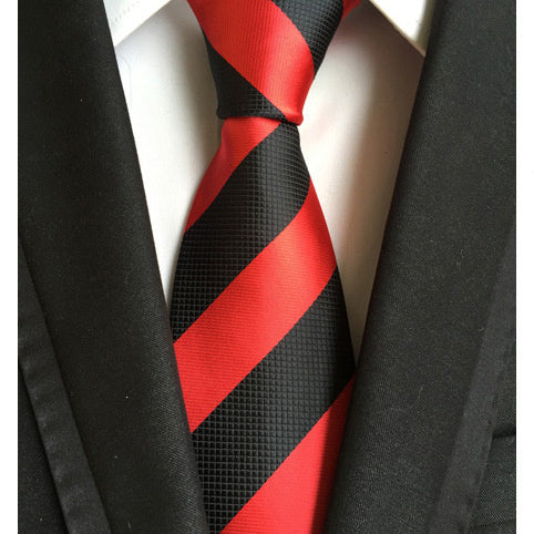 Silk Jacquard Big Stripe Tie