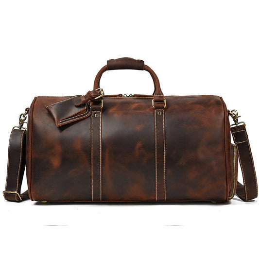 Leather Travel Duffel Bag