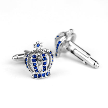 Classic Diamond Crown Shape Cufflinks