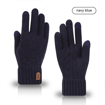 Fleece-lined Warm Wool Gloves