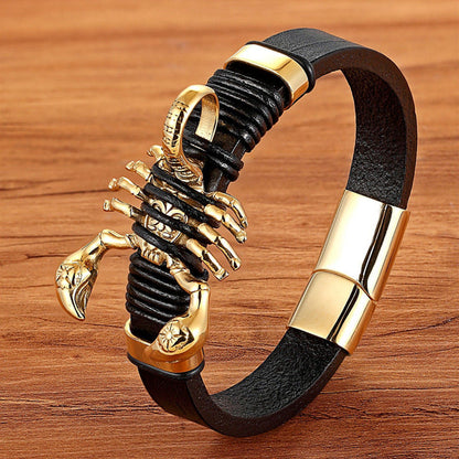 Scorpion Leather Bracelet