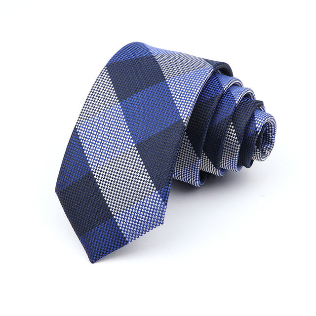 Casual Skinny Plaid Tie