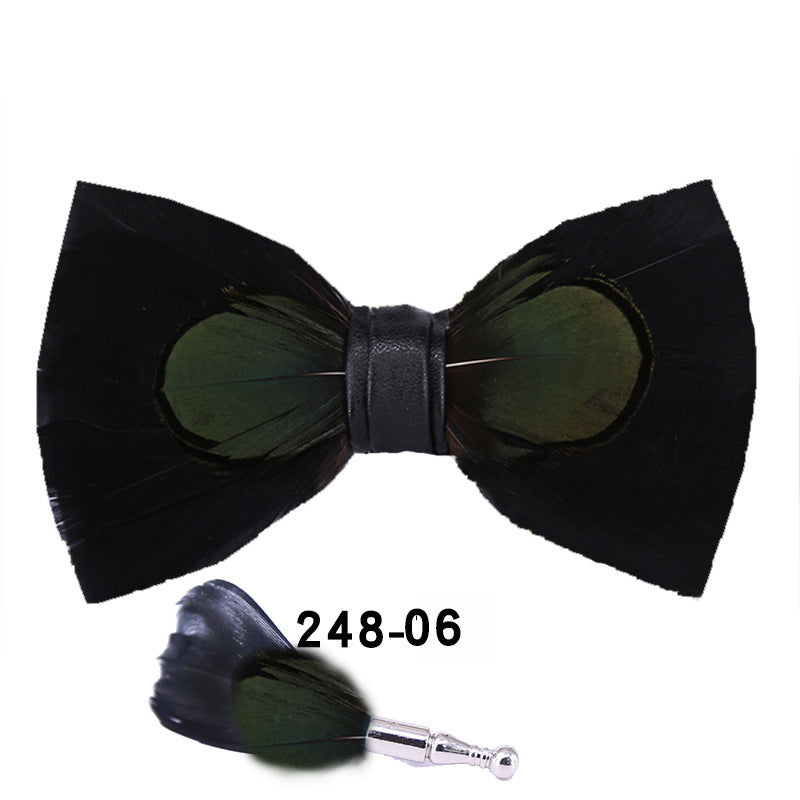 Feather Bow Tie