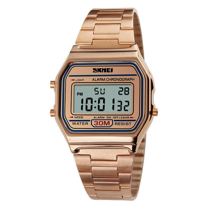 Retro Electronic Steel Band Watch