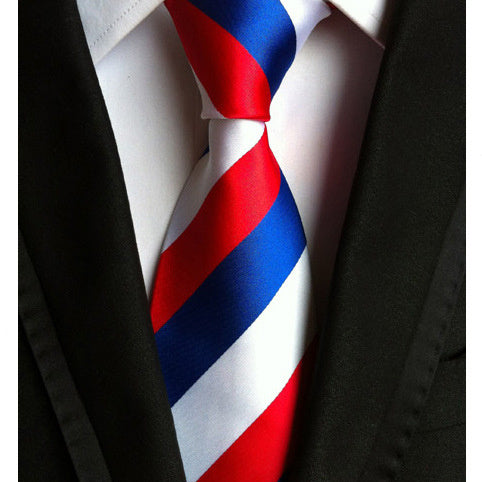 Silk Jacquard Big Stripe Tie