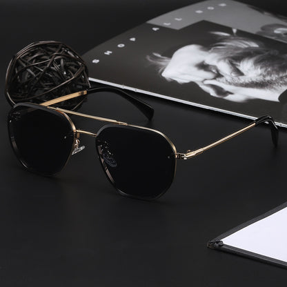 Double Beam Cut Edge Sunglasses