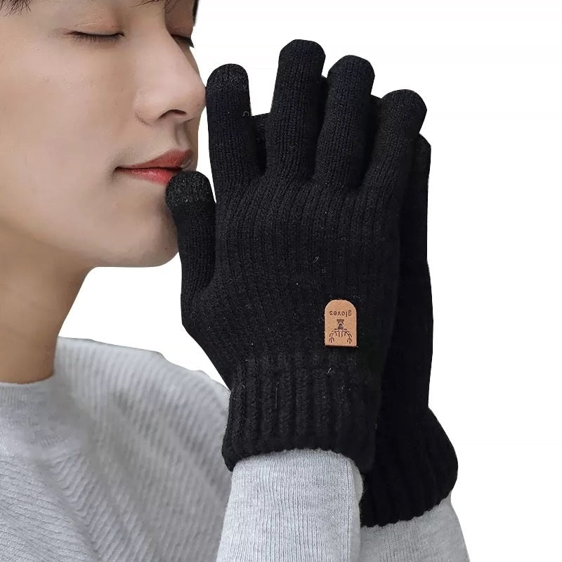 Fleece-lined Warm Wool Gloves