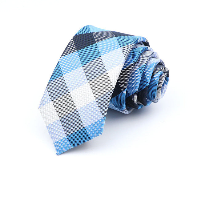 Casual Skinny Plaid Tie