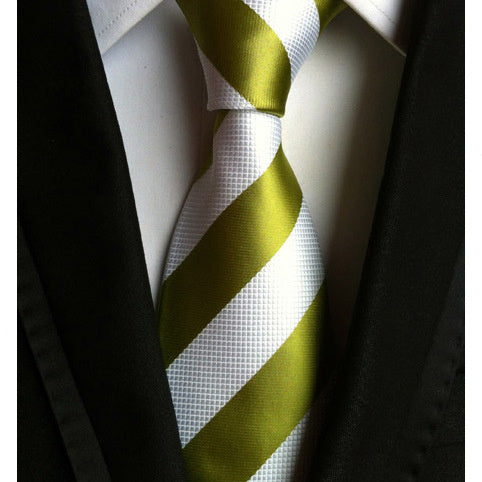 Silk Jacquard Big Stripe Tie