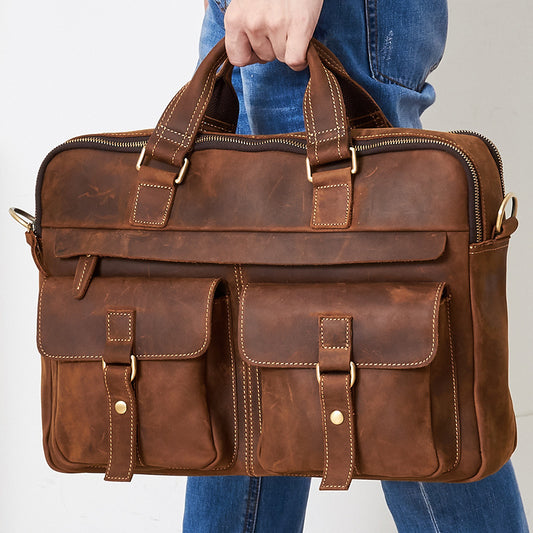 Cowhide Briefcase Bag