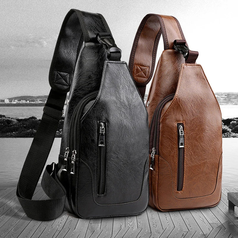 Luxury Leather Messenger Bag