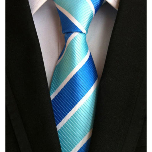 Silk Jacquard Big Stripe Tie