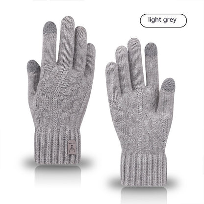 Fleece-lined Warm Wool Gloves