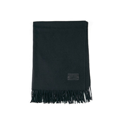 Solid Fringed Long Scarf