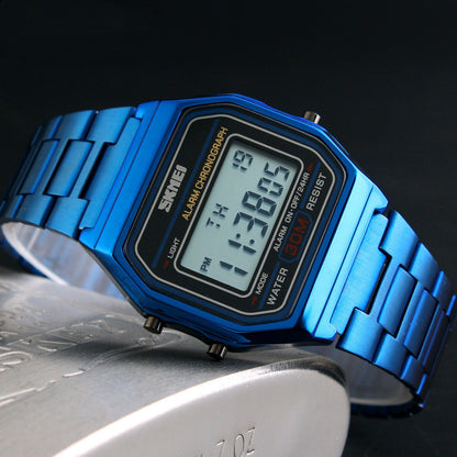 Retro Electronic Steel Band Watch