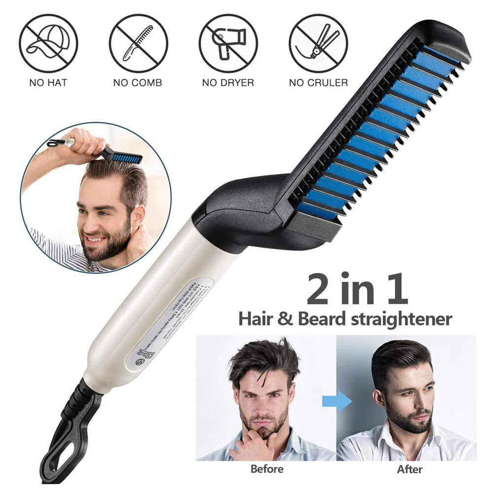 Quick Hair Beard Straightener Styler Electric Comb