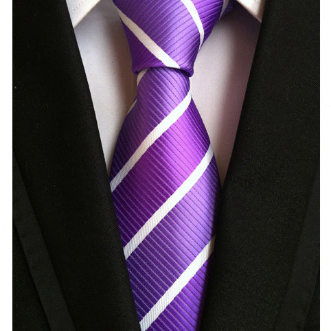 Silk Jacquard Big Stripe Tie