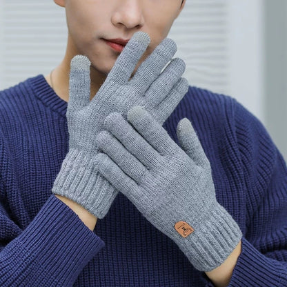 Fleece-lined Warm Wool Gloves