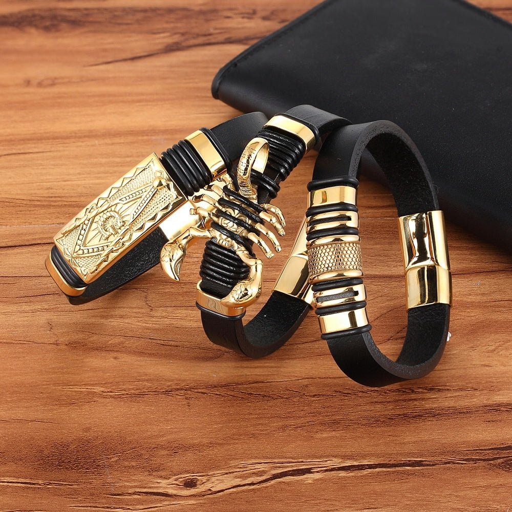 Scorpion Leather Bracelet