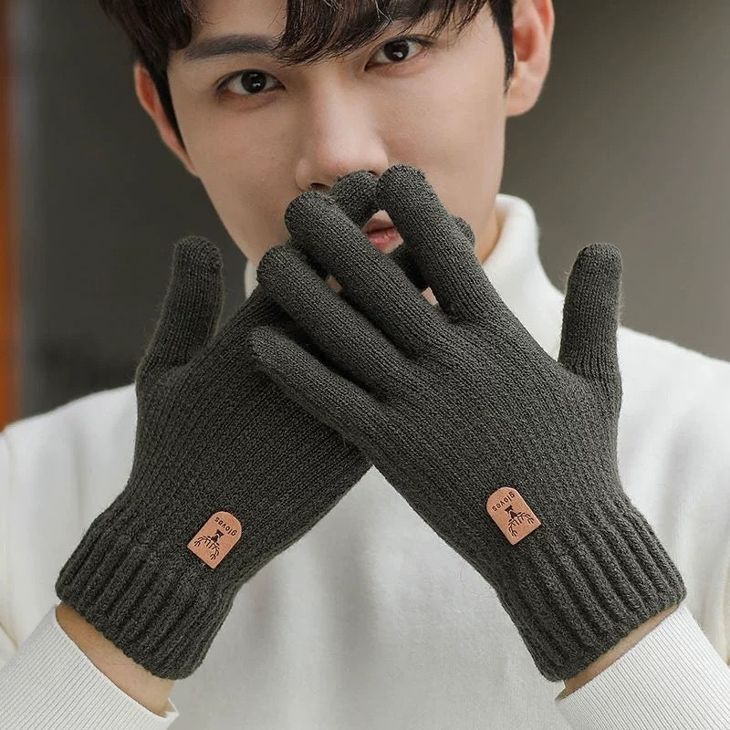 Fleece-lined Warm Wool Gloves