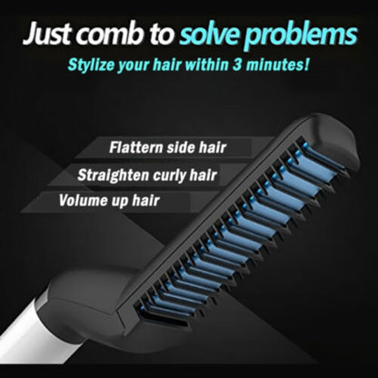 Quick Hair Beard Straightener Styler Electric Comb