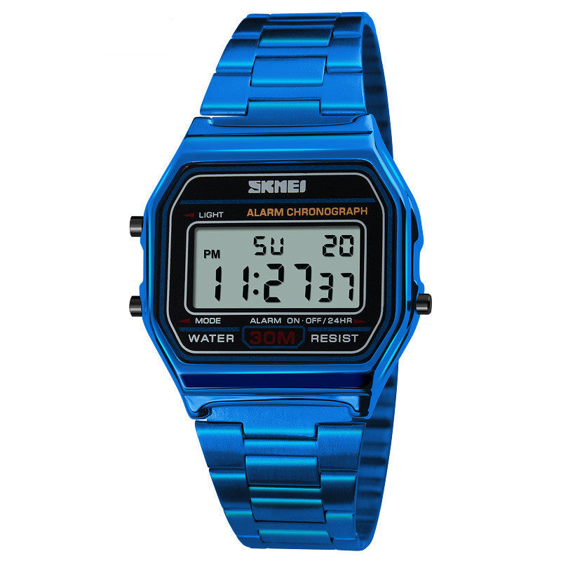 Retro Electronic Steel Band Watch