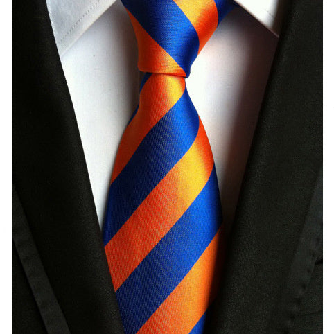 Silk Jacquard Big Stripe Tie