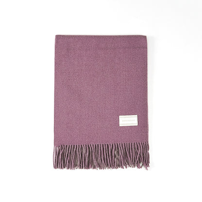 Solid Fringed Long Scarf