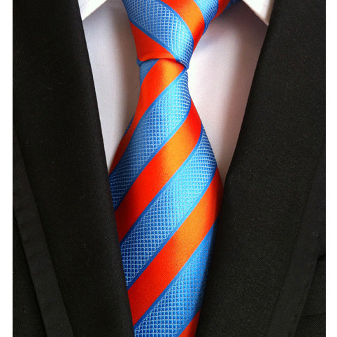 Silk Jacquard Big Stripe Tie