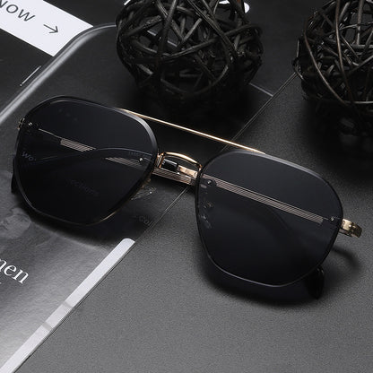 Double Beam Cut Edge Sunglasses