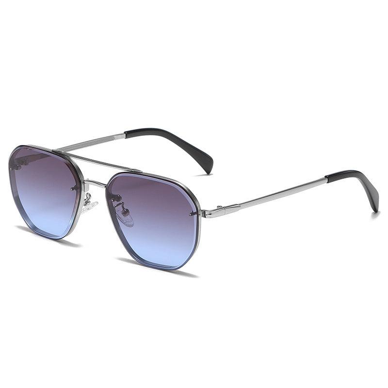 Double Beam Cut Edge Sunglasses