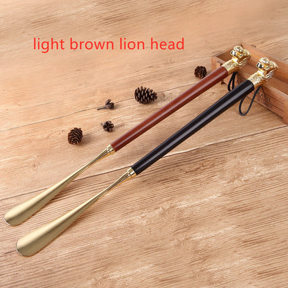 Lion Head Metal Shoehorn