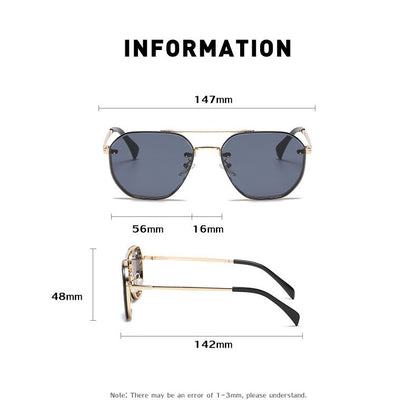 Double Beam Cut Edge Sunglasses