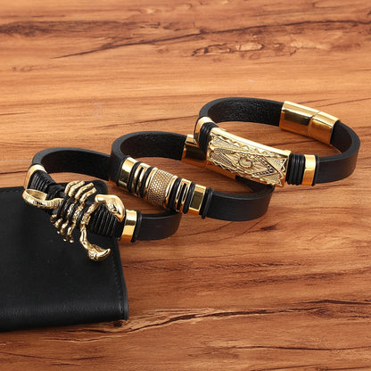 Scorpion Leather Bracelet