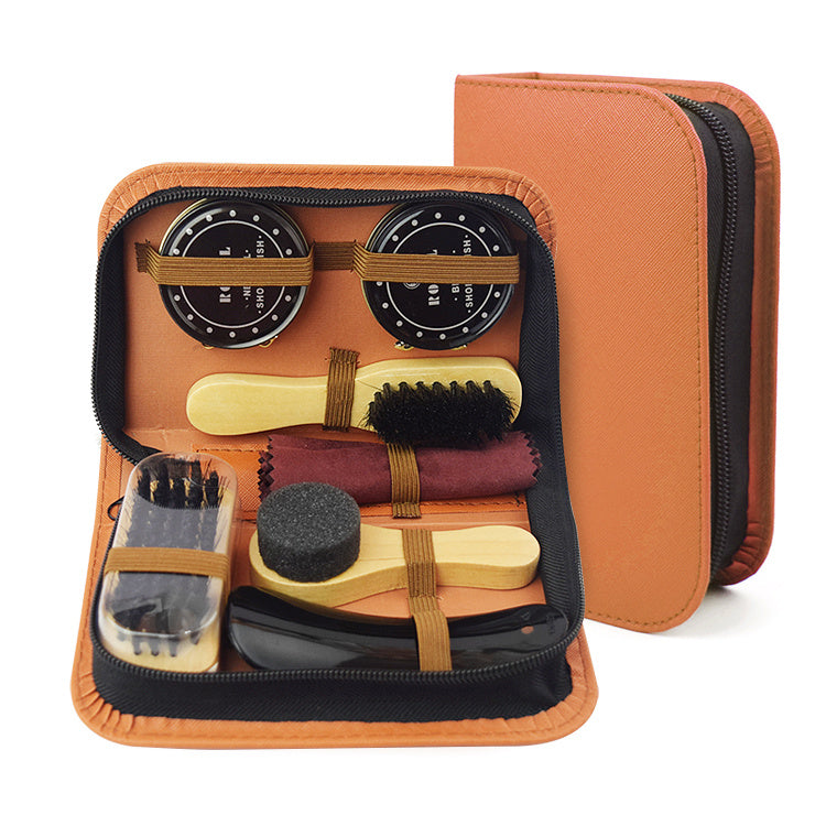 Shoe Polish Kit Leather Bag